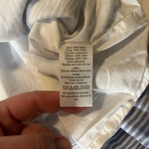 Jamie and Jack Striped Blue Kids Dress with Floral Embroidery - Picture 5 of 6